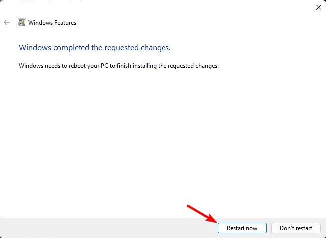 Windowsを再起動します